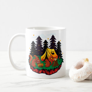 Mehr Spaß mit diesem Camping-Eichhörnchen Kaffeetasse