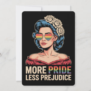 Mehr Stolz weniger Vorurteil LGBTQ Pride Ally Rain Einladung