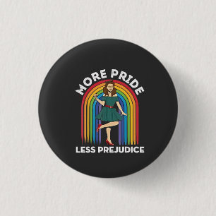 Mehr Stolz weniger Vorurteile für LGBT-Stolz Monat Button