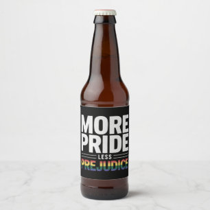 Mehr Stolz weniger Vorurteile Gay Pride LGBt Monat Bierflaschenetikett