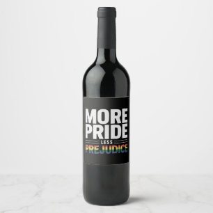 Mehr Stolz weniger Vorurteile Gay Pride LGBt Monat Weinetikett