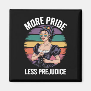 Mehr Stolz weniger Vorurteile LGBTQ Gay Pride Ally Magnet