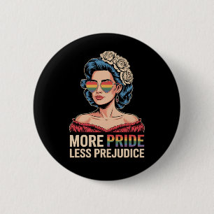 Mehr Stolz weniger Vorurteile LGBTQ Stolz Verbünde Button