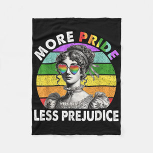 Mehr Stolz weniger Vorurteile Pride Monat Lgbtq Ga Fleecedecke