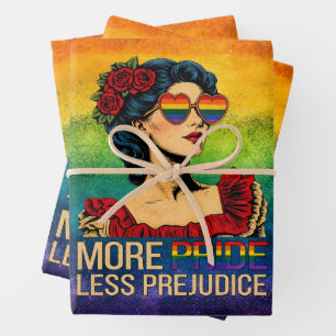 Mehr Stolz, weniger Vorurteile: Pride Month LGBTQ Geschenkpapier Set