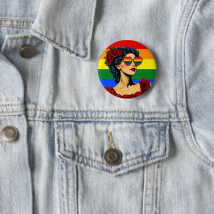 Mehr Stolz, weniger Vorurteile Stolz Monat LGBTQ Button