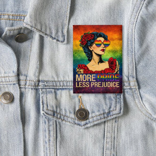 Mehr Stolz, weniger Vorurteile Stolz Monat LGBTQ Button