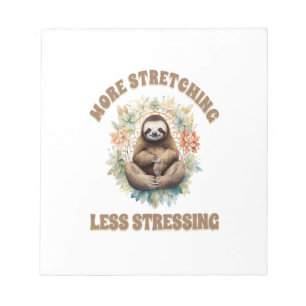 Mehr Strecken Weniger Stress Faultier Notizblock