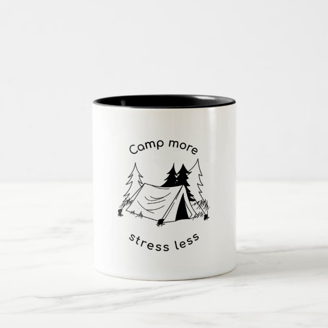 Mehr Stress weniger Zweifarbige Tasse (Mittel)