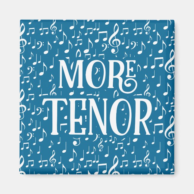 Mehr Tenor - Blue White Singer Magnet (Vorne)