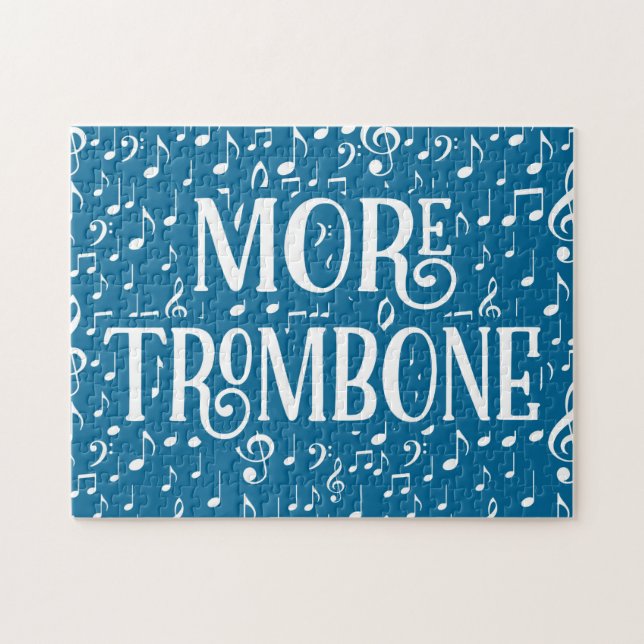 Mehr Trombone - Blaue weiße Musik (Horizontal)