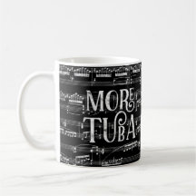 Mehr Tuba Chalkboard - Schwarz-weiße Musik