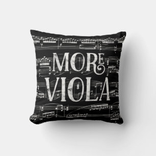 Mehr Viola-Tafel - Schwarz-weiße Musik Kissen