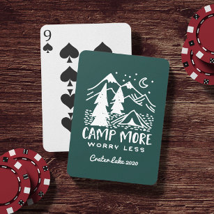 Mehr, weniger Sorgen   Benutzerdefiniertes Camping Spielkarten
