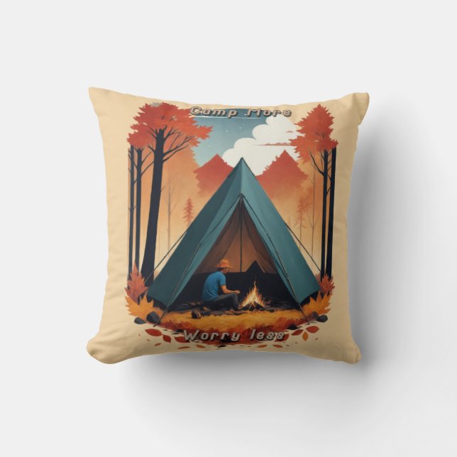 Mehr, weniger Sorgen Kissen (Vorderseite)