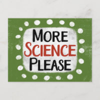 Mehr Wissenschaft bitte Postkarte
