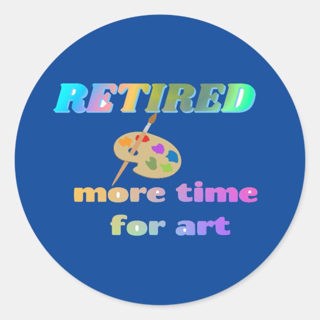 Mehr Zeit für Kunst Runder Aufkleber (Vorderseite)