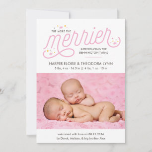 Mehr zu den Merrier Girl Twins Geburtshinweisen Ankündigung