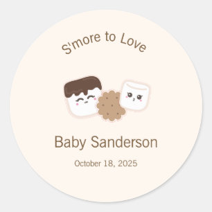 Mehr zur Liebe Label Baby Shower Runder Aufkleber