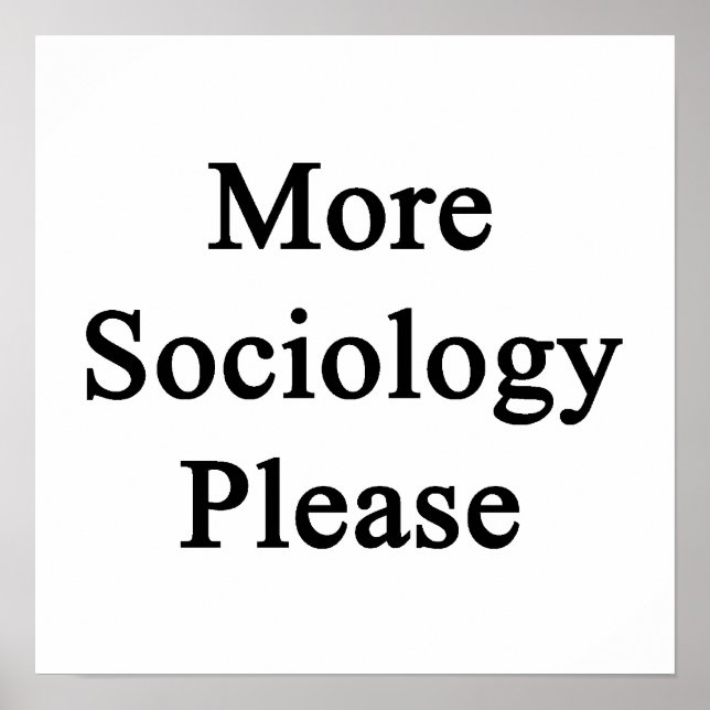 Mehr zur Soziologie Poster (Vorne)