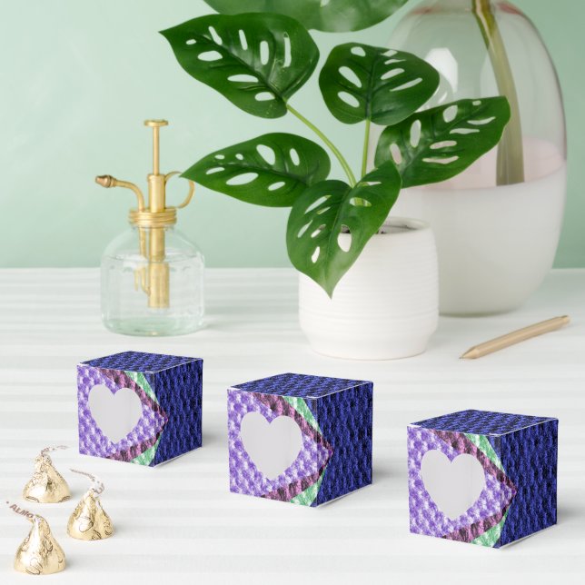 mehrblauer Texturenkreuz Geschenkschachtel (Zahlreiche)