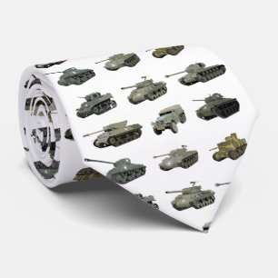Mehrere amerikanische WW2-Tanks und gepanzerte Fah Krawatte
