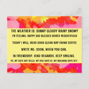 MEHRERE AUSWAHL FUNNY "BUSY PERSON" POSTCARD POSTKARTE
