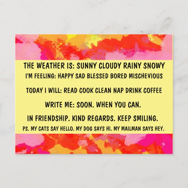 MEHRERE AUSWAHL FUNNY "BUSY PERSON" POSTCARD POSTKARTE (Vorderseite)