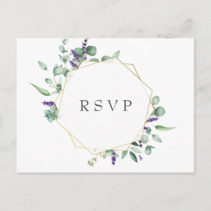 MEHRERE AUSWAHL Moderner Eukalyptus-Floral Wedding Postkarte