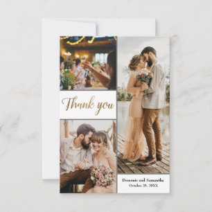 Mehrere elegante Hochzeiten Foto vielen Dank Dankeskarte
