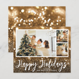 Mehrere Foto Happy Holidays Budget Cards