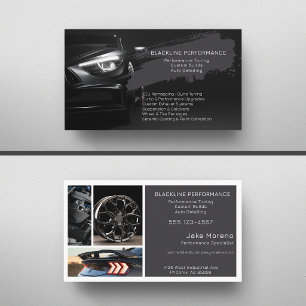 Mehrere Fotos Auto Detailing Tuning Professionell Visitenkarte