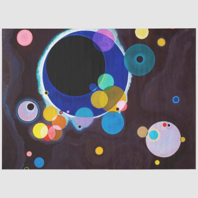 Mehrere Kreise, Wassily Kandinsky Seidenpapier (Vorderseite)