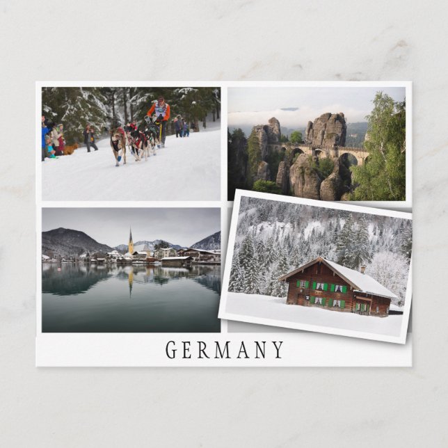 Mehrere Landschaften in Deutschland Postkarte (Vorderseite)