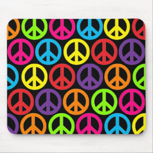 Mehrere mehrfarbige Friedenszeichen Mousepad