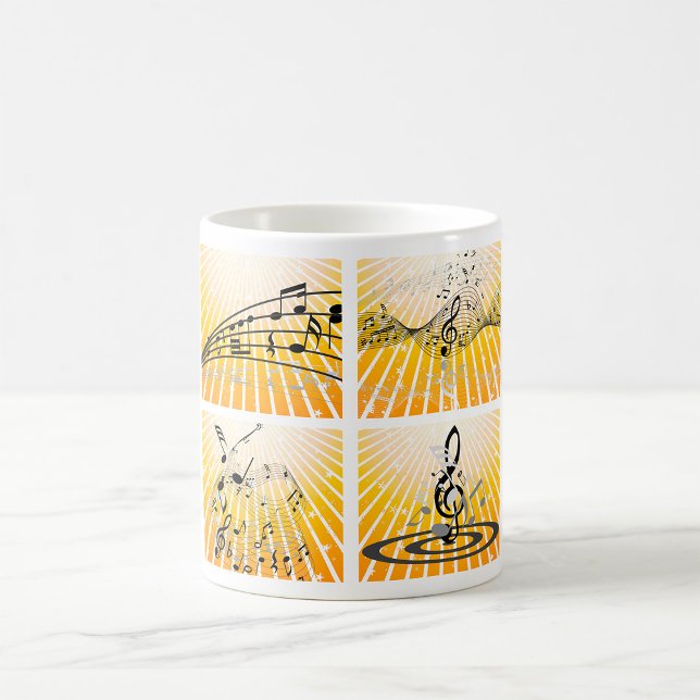 Mehrere Musiknoten Kaffeetasse (Von Creator hochgeladen)