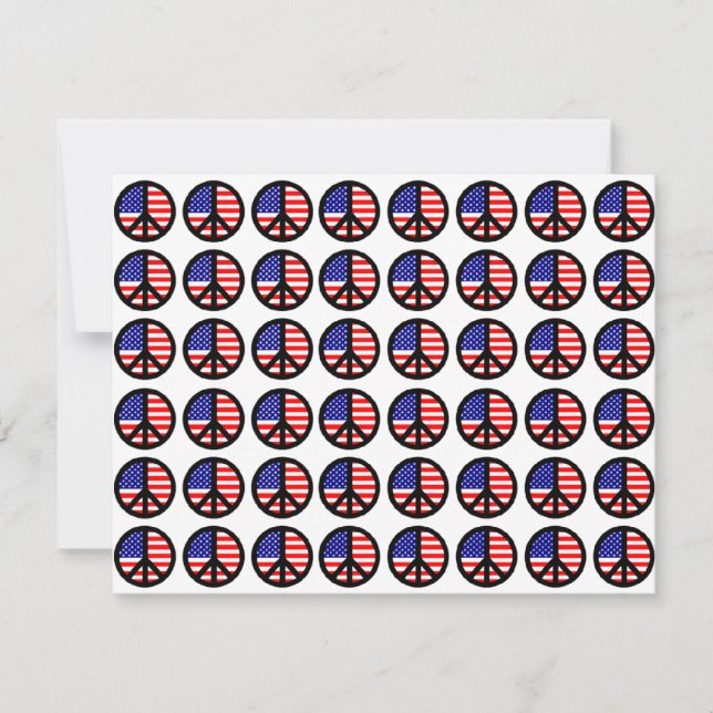 Mehrere patriotische Friedenszeichen Einladung (Vorderseite)