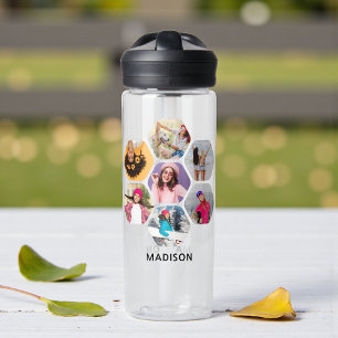 Mehrfach-Foto-Collage Moderne Personalisierte Name Trinkflasche
