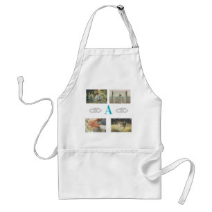 Mehrfach-Foto-Monogramm-Hochzeits-Familien-Geschen Schürze