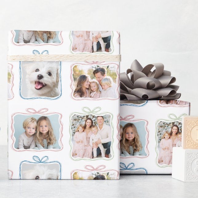 Mehrfach-Foto-Weihnachtsgeschenk Geschenkpapier (Von Creator hochgeladen)