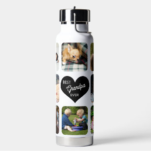 Mehrfach-Fotocollage bester Opa ever personalisier Trinkflasche