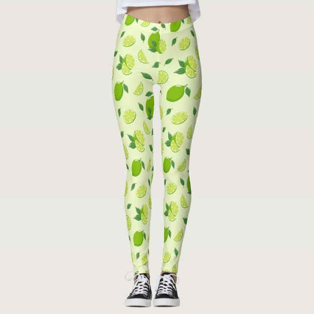 Mehrfach-Lemon-Print Leggings (Vorderseite)