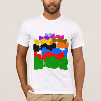 Mehrfache psychedelische Vintage Indy T-Shirt