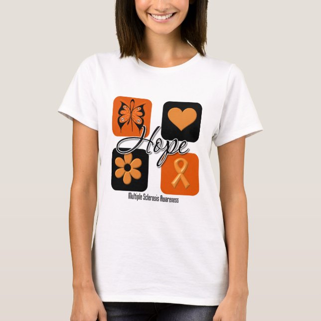 Mehrfache Sklerose-Hoffnungs-Liebe inspirieren T-Shirt (Vorderseite)