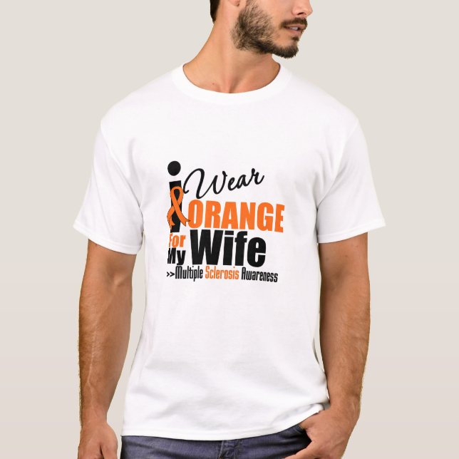 Mehrfache Sklerose trage ich Orange für meine T-Shirt (Vorderseite)