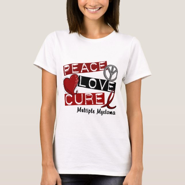 Mehrfacher Myeloma FRIEDENSLiebe-HEILUNG 1 T-Shirt (Vorderseite)