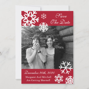 Mehrfaches Schneeflocke-Foto retten die Daten Save The Date