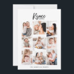 Mehrfamilienfamilie - moderne Ferienkarte Feiertagskarte<br><div class="desc">Es dreht sich alles um die Familie mit diesem kühnen Design mit einer Collage aus Foto,  damit Sie Ihre eigenen Bilder hinzufügen können. Mit moderner,  trendiger Schrift-Typografie und eleganten,  sauberen Linien ist es perfekt für 2020. Fügen Sie Ihren Familiennamen und Ihre Angaben hinzu.</div>