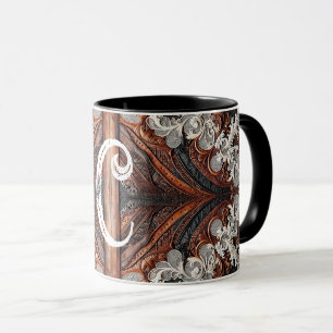 Mehrfarbbiges Leder & Elegante Spitze Rustikal Tasse