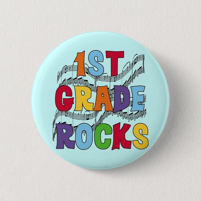 Mehrfarben1. Grad schaukelt T-Shirts und Geschenke Button (Vorderseite)